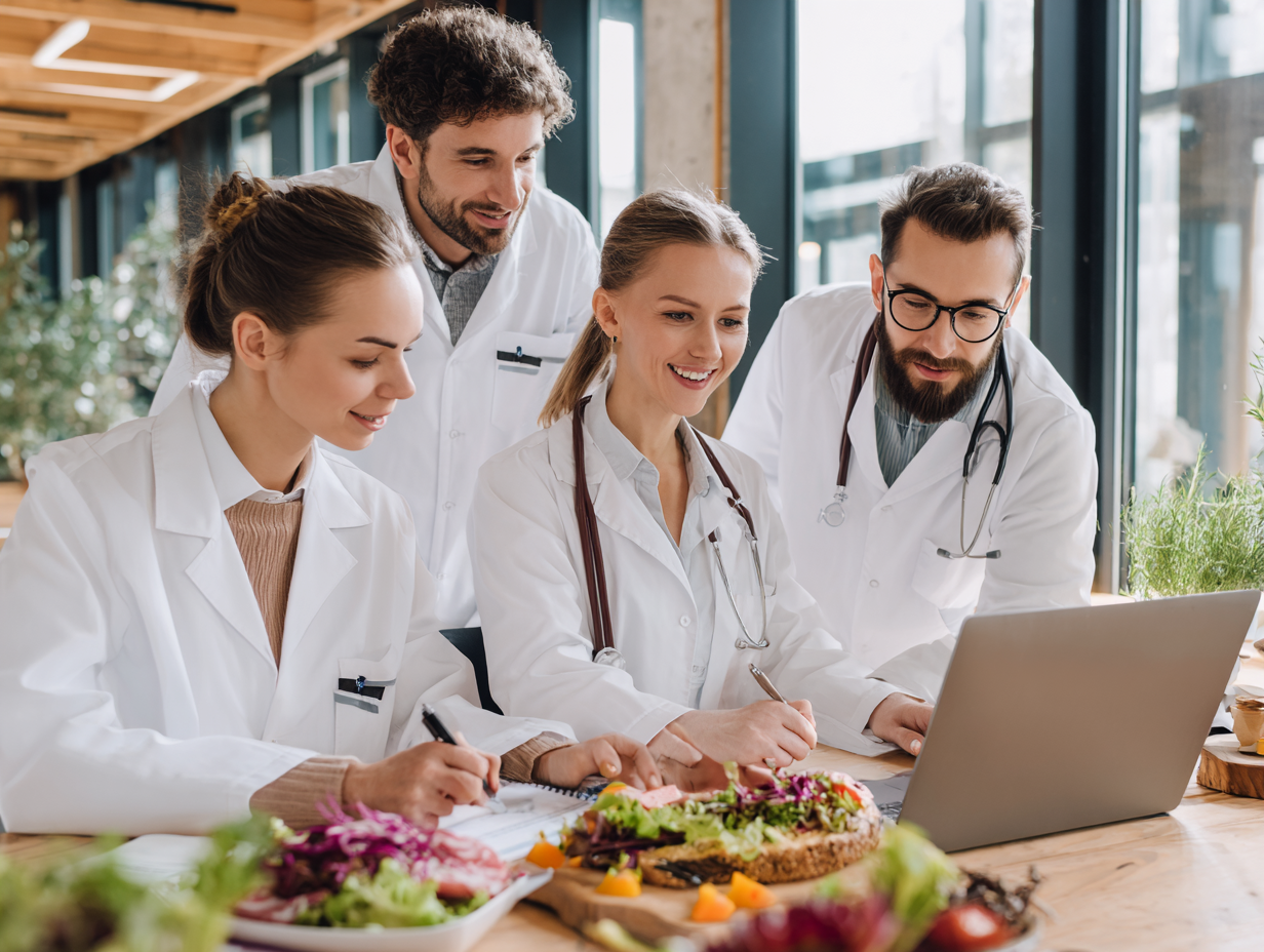 Сімейний обід з свіжими овочами